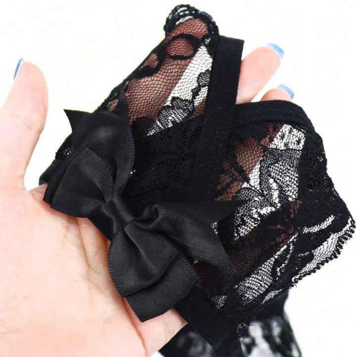 FANDY Men's Alluring Lace Shadow Black Underwear